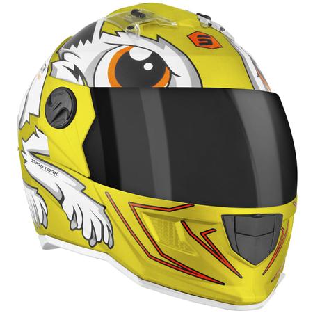 Capacete Motoqueiro Fechado ProTork Stealth Desenho Rabbit Brilhante  Viseira Fumê Lançamento - Pro Tork - Capacete de Moto - Magazine Luiza