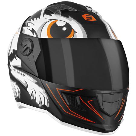 Capacete Motoqueiro Fechado ProTork Stealth Desenho Rabbit Brilhante  Viseira Fumê Lançamento - Pro Tork - Capacete de Moto - Magazine Luiza