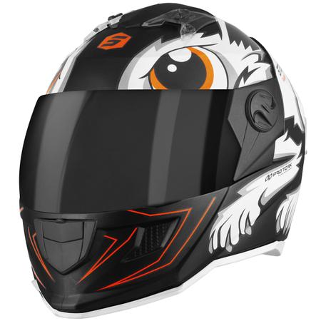 Capacete Motoqueiro Fechado ProTork Stealth Desenho Rabbit Brilhante  Viseira Fumê Lançamento - Pro Tork - Capacete de Moto - Magazine Luiza