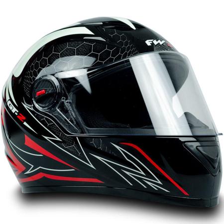 Imagem de Capacete Moto Fw3 Gt2 Branco Vermelho Brilhante Tamanho 60