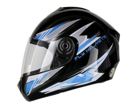 Capacete Moto Infantil Criança Fly Young Live Cor Preto Brilhante Tamanho  Do Capacete 52