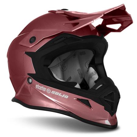 Capacete Motocross Etceter Solid - Rosa Bebê