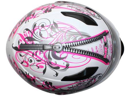 Imagem de Capacete MX Fokker Racing Girls Mixs Branco e Rosa