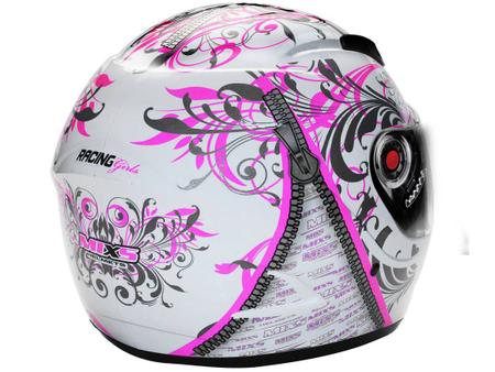 Imagem de Capacete MX Fokker Racing Girls Mixs Branco e Rosa