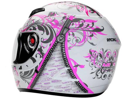 Imagem de Capacete MX Fokker Racing Girls Mixs Branco e Rosa