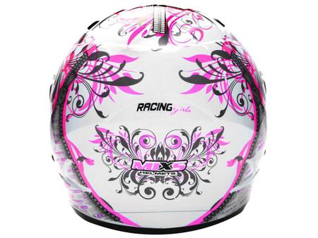 Imagem de Capacete MX Fokker Racing Girls Mixs Branco e Rosa