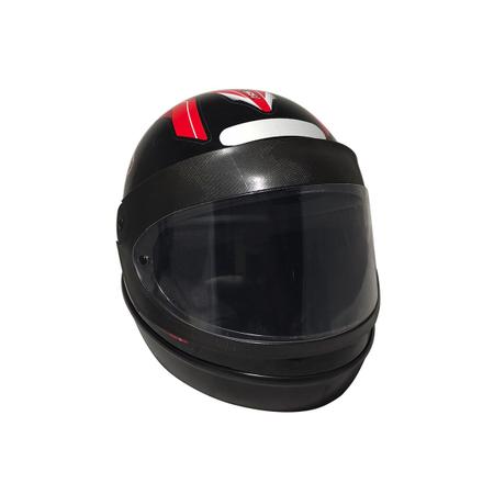 Capacete de moto New Sport Moto Preto/vermelho - Phmotos