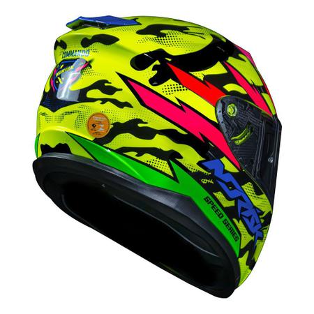 Imagem de Capacete Norisk Strada Commando - Amarelo/Azul - 56 (P)