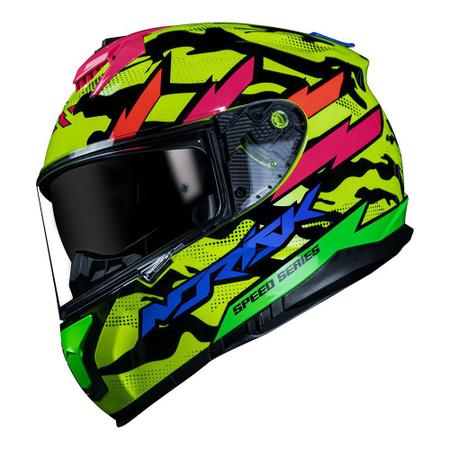 Imagem de Capacete Norisk Strada Commando - Amarelo/Azul - 56 (P)