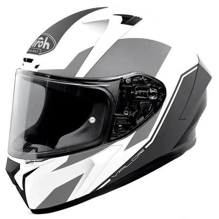 Imagem de Capacete Para Moto Airoh Valor Asas Tamanho Áudio M 57 58 Branco Cinza