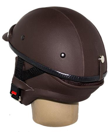 Imagem de Capacete para Scooter Elétrica Coquinho Couro Marrom CCC006