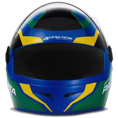 Imagem de Capacete Patriota Fechado R8 Pro Tork Bandeira Do Brasil