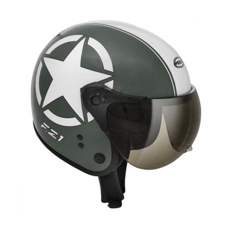 Imagem de Capacete Peels F21 Us Army Verde Militar Branco