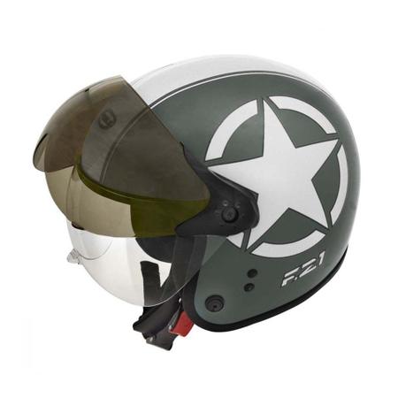 Imagem de Capacete Peels F21 Us Army Verde Militar Branco