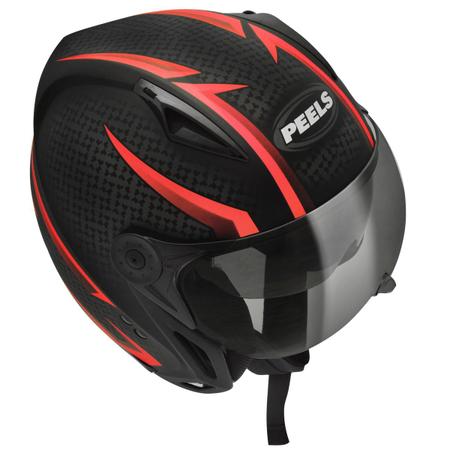 Imagem de Capacete Peels Mirage Storm Preto e Vermelho Tamanho:61