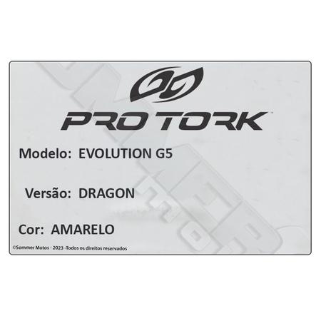 Imagem de Capacete Protork Evolution G5 788 Dragon Amarelo