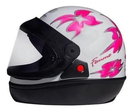 Imagem de Capacete San Marino Femme Moto Integral Fechado Motoboy Flor