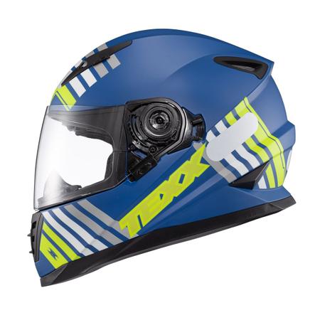 Imagem de Capacete Texx Fechado Wing Grid Azul Verd Branc 62