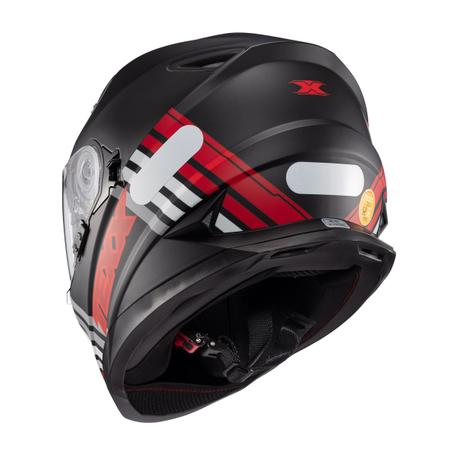 Imagem de Capacete Texx Fechado Wing Grid Pret Verm Branc 58