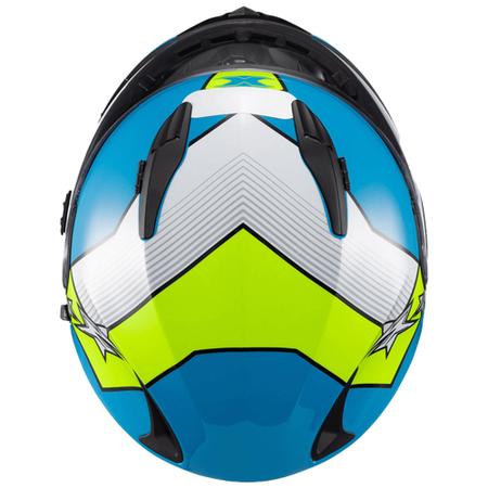 Imagem de Capacete texx wing superstar azul verde e branco