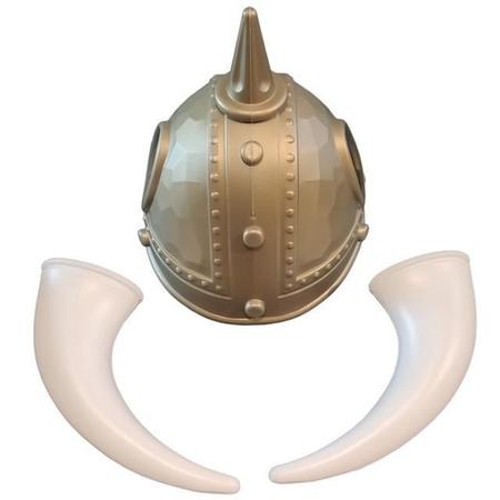 Capacete Viking Nórdico Romano Chifre Touro 2 Festa Fantasia - Brink Fest Imagem de Capacete Viking Nórdico Romano Chifre Touro 2 Festa Fantasia