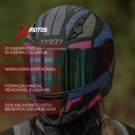 Imagem de Capacete X11 Pro Ballads Motociclista Original Nfe + Viseira