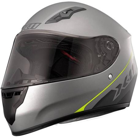 Capacete X11 Trust Solides Prata Metalico Imagem de Capacete X11 Trust Solides Prata Metalico