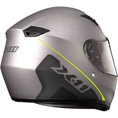 Capacete X11 Trust Solides Prata Metalico Imagem de Capacete X11 Trust Solides Prata Metalico