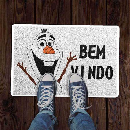 Imagem de Capacho Olaf Frozen Disney 40x60cm Branco