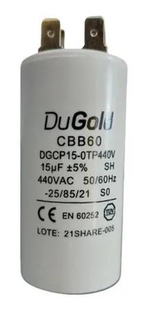 Imagem de Capacitor Permanente Dugold Dgcp 15uf 440v Para Tanquinho
