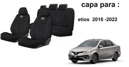 Imagem de Capas Customizadas Estofado Personalizado Tecido Etios 16-22 + Volante + Chaveiro