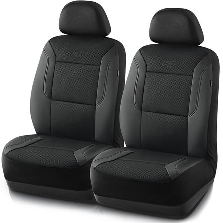 Imagem de Capas de assento de carro Skechers Memory Foam Leather Black x2