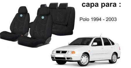 Imagem de Capas Luxuosas para Bancos do Polo 1994 a 2003 + Volante e Chaveiro Exclusivo VW
