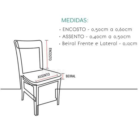Capas Para Cadeira com Estofado 4 Lugares Diversas Estampas - Casa Império Imagem de Capas Para Cadeira com Estofado 4 Lugares Diversas Estampas