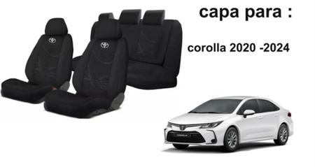 Imagem de Capas Personalizado Estofado Tecido Corolla 20-24 + Volante + Chaveiro