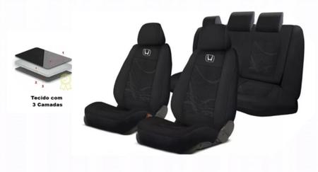 Imagem de Capas Tecido Personalizado Assentos Estofado Honda HRV 20-24 + Volante + Chaveiro