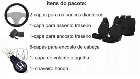 Imagem de Capas Tecido Personalizado Assentos Estofado Honda HRV 20-24 + Volante + Chaveiro