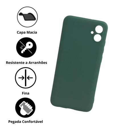 Imagem de Capinha Capa Silicone Aveludada + Película Frontal Vidro 3D Tela Toda Para Celular A04e