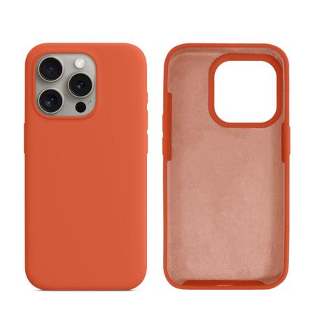 Imagem de Capinha Compatível com iPhone 15 Pro Silicone com Interior Aveludado Premium