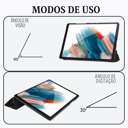Imagem de Capinha material sintético Para Galaxy Tab A8 10.5 X205 + Vidro