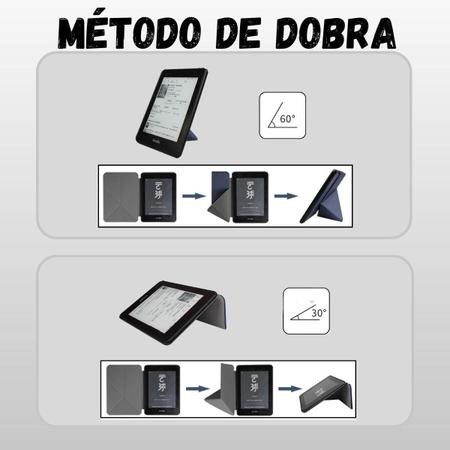 Capinha Origami Magnética Para Kindle Básico (C2V2L3)+ Vidro - Star Capas E Acessórios Imagem de Capinha Origami Magnética Para Kindle Básico (C2V2L3)+ Vidro
