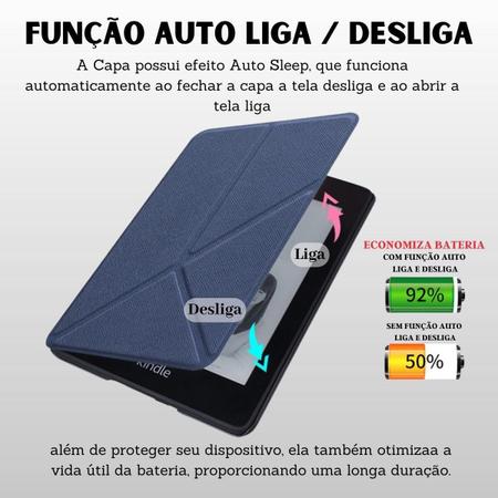 Capinha Origami Magnética Para Kindle Básico (C2V2L3)+ Vidro - Star Capas E Acessórios Imagem de Capinha Origami Magnética Para Kindle Básico (C2V2L3)+ Vidro