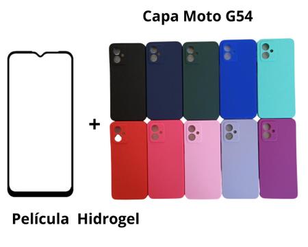 Imagem de Capinha Veludo Compatível Para Moto G54 + Película Hidrogel