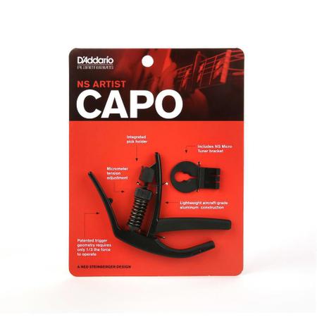 Imagem de Capotraste NS Artist De Metal Preto D'Addario PW-CP-10