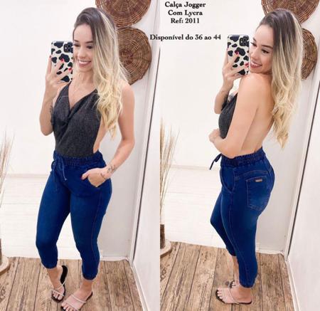 capri jeans jogger com lycra - abi jeans - Outros Moda e