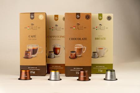 Imagem de Capsulas Nespresso Chocolate Brulee Cappuccino Café Italle 40 Unid