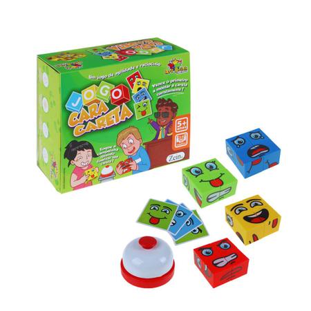 Jogo das Faces Cara Careta Diversas Combinações Cube Brinquedo Educativo  Inclusivo Tabuleiro Infantil Presente Menino Menina - Art Brink - Jogos de  Tabuleiro - Magazine Luiza