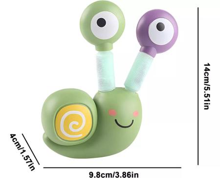 Imagem de Caracol Zoy Pop It Tubo Estica E Balança Olho Fidget Toys