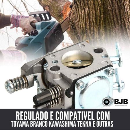 Imagem de Carburador Motoserra Para Lynus Tekna Kawashima 45 52 58Cc