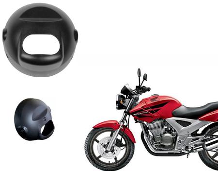 Carca a Farol Preta Redonda Cbx 250 Twister Ano 2006 2007 2008